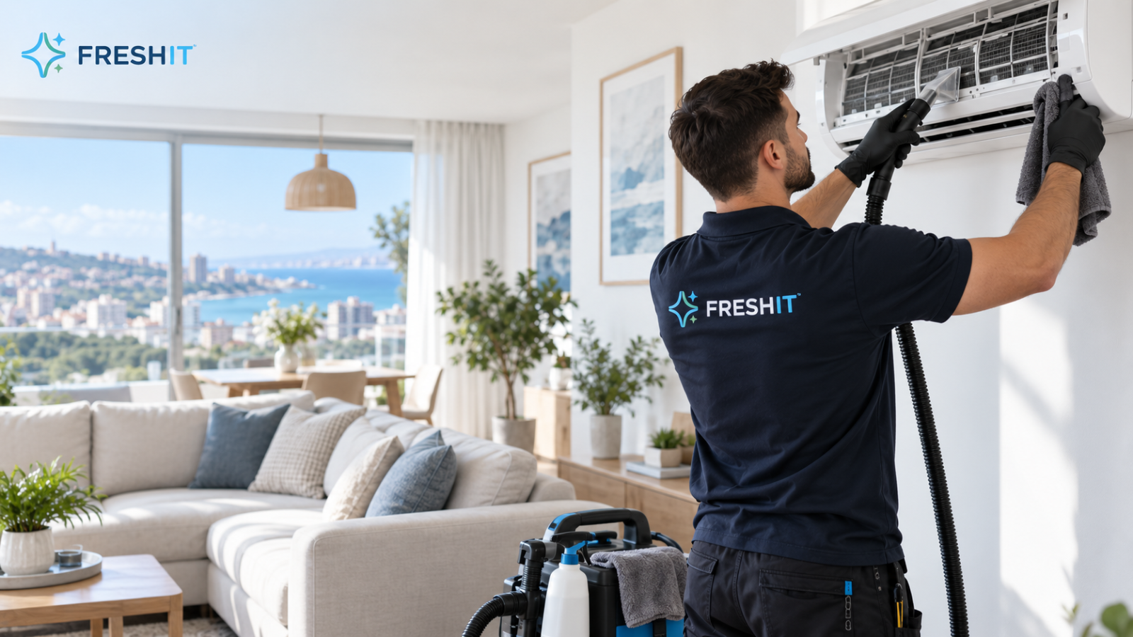 ניקוי מזגן מקצועי בקריות על ידי FRESHIT